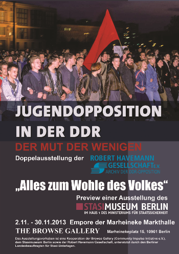 Poster Ausstellung Jugendopposition in der DDR