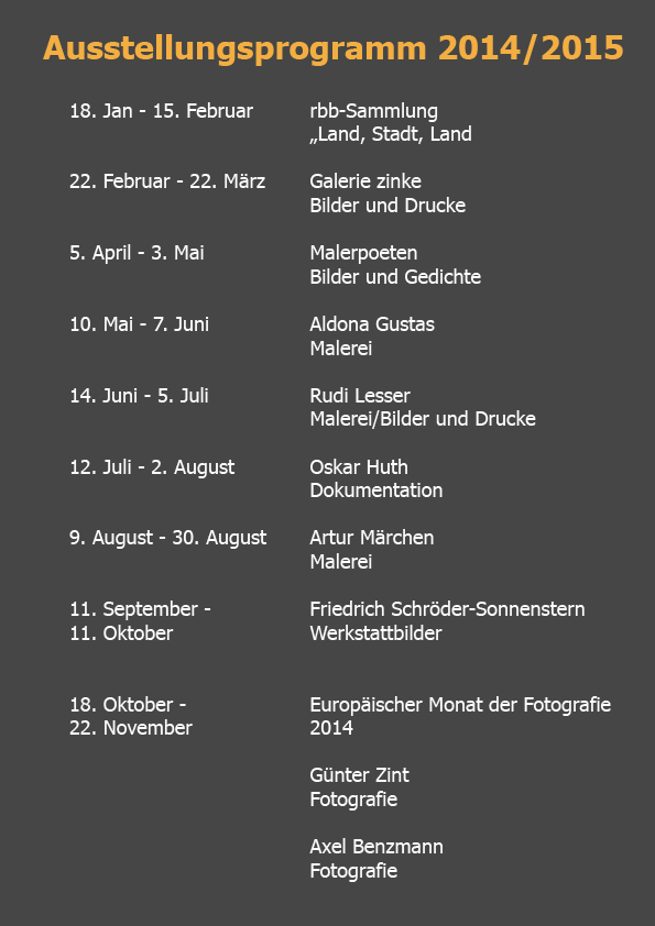 Kreuzberger Bohème Ausstellungen 2014